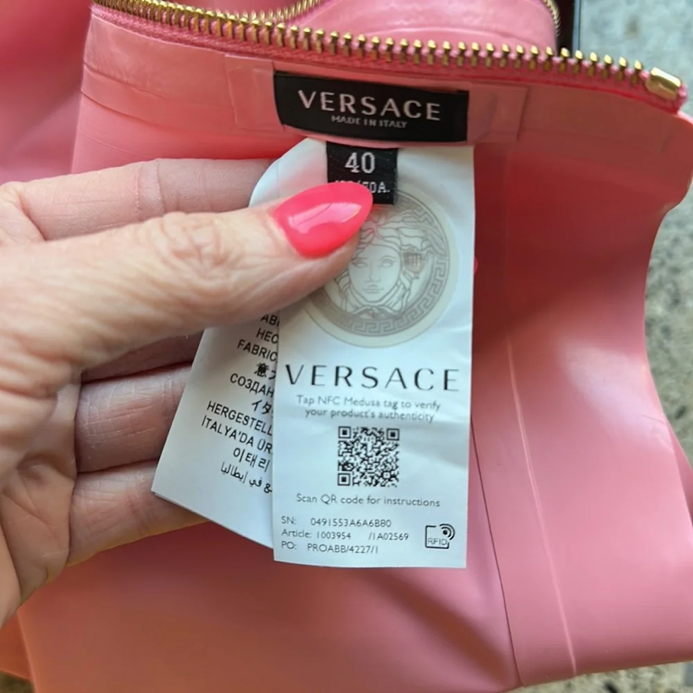 Versace Coral Pink Mini Skirt